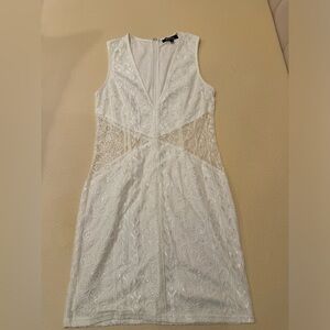 White Misguided white formal dress size 12